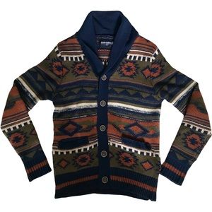 Knit aztec sweater cardigan - Men’s S